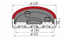  Накладка резиновая для подъемников Ravaglioli mid (110х10 мм) мни (3)