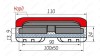  Накладка резиновая для траверсы AC Hydraulik. КОРД (100х50 мм) мни (2)