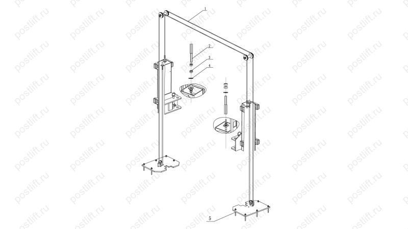 Подъёмник двухстоечный электрогидравлический Everlift EE-6215E (0)