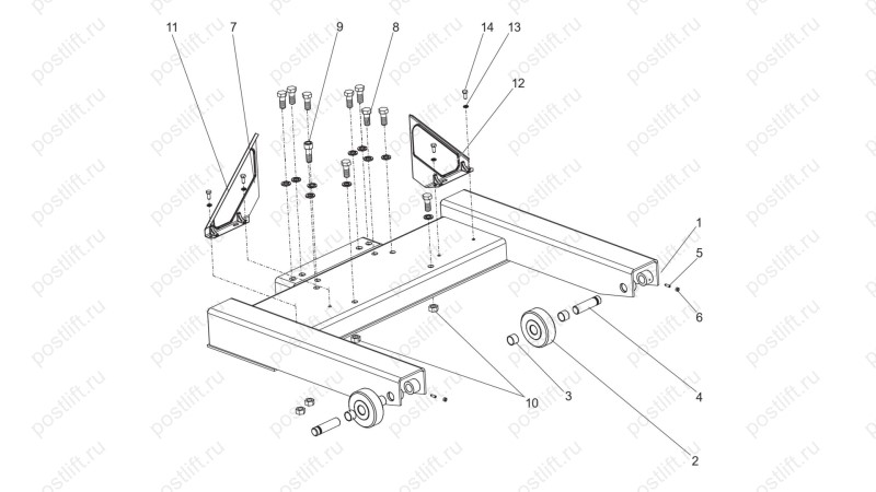  Комплект подкатных колонн Ravaglioli RAV222NL (0)