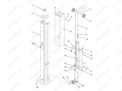 Двухстоечный подъемник Ravaglioli KPH370.42LIK