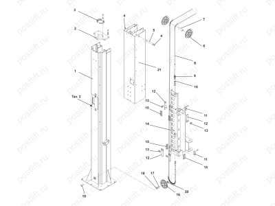 Двухстоечный подъемник Ravaglioli KPH370.32