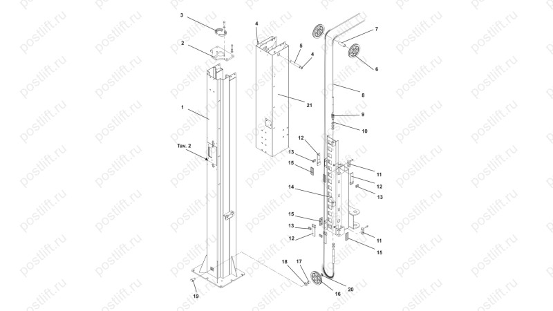  Двухстоечный подъемник Ravaglioli KPH370.32 (0)