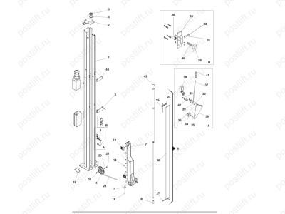 Подъемник двухстоечный Ravaglioli KPH 373 W3