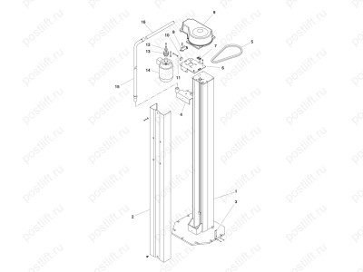 Подъемник двухстоечный Ravaglioli KPN 250 LIK