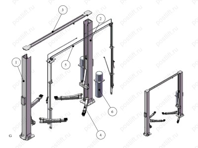 Подъемник двухстоечный TST45G