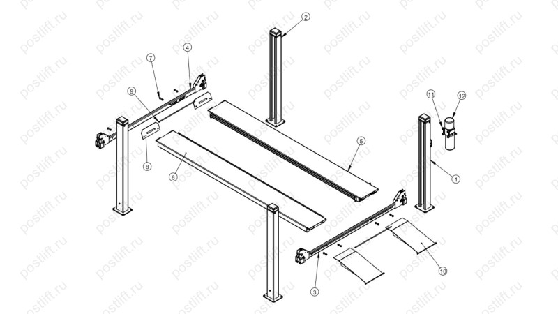  Подъемник 4-х стоечный TST440A (0)