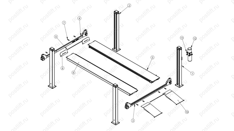  Подъемник 4-стоечный TST 440A old version (0)