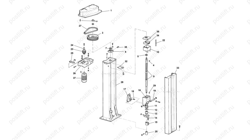  Подъёмник электромеханический Ravaglioli KPN 306 (0)