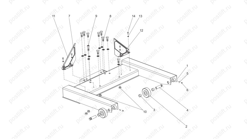  Подкатной подъемник Ravaglioli RAV212N (0)