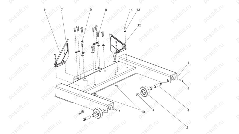  Комплект подкатных колонн Ravaglioli RAV212NL (0)