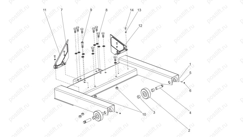  Комплект подкатных колонн Ravaglioli RAV214NL (0)