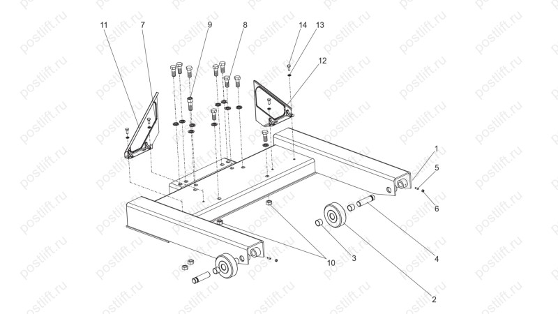  Комплект подкатных колонн Ravaglioli RAV222N (0)