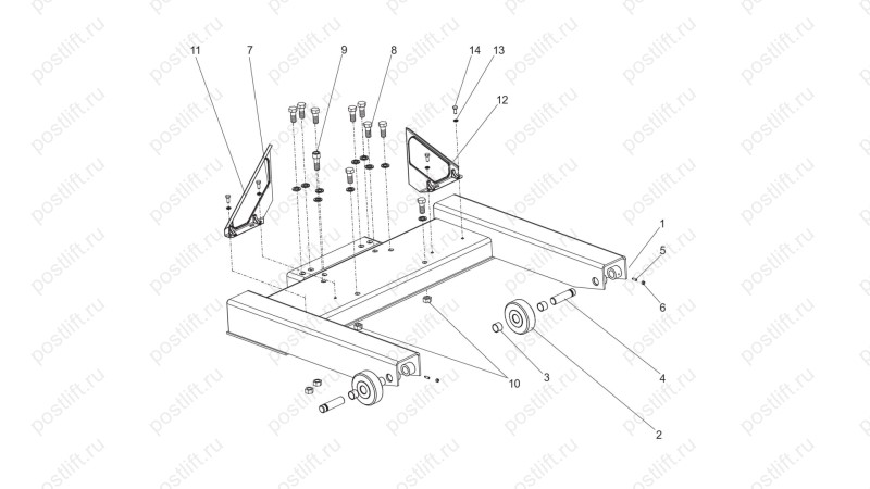  Комплект подкатных колонн Ravaglioli RAV224NL (0)