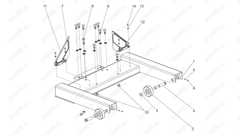  Комплект подкатных колонн Ravaglioli RAV232N  (0)