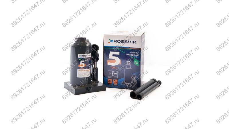  Домкрат бутылочный ROSSVIK PRO V005, г/п 5,0т (0)