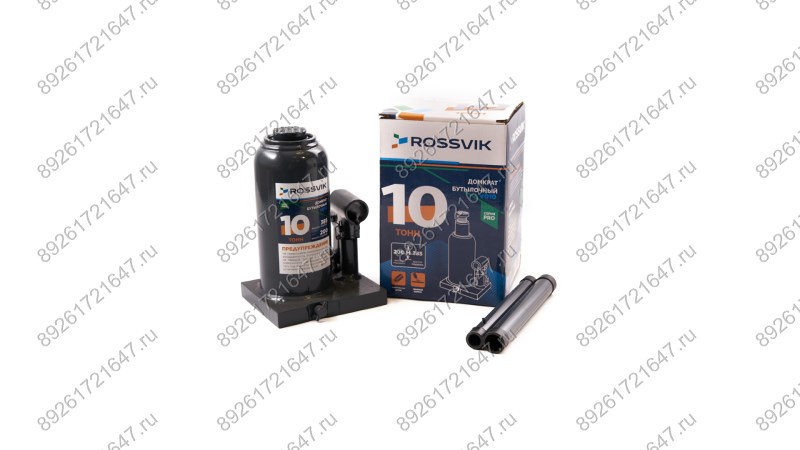  Домкрат бутылочный ROSSVIK PRO V010, г/п 10,0т (0)