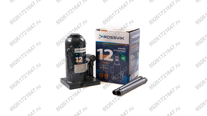  Домкрат бутылочный ROSSVIK PRO V012, г/п 12,0т (0)