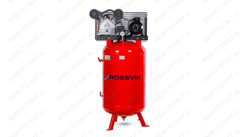  Компрессор ROSSVIK СБ4/Ф-270.LB50В, 690 л/мин, 10 бар, вертикальный 270 л, 380 В/4 кВт, красный (0)
