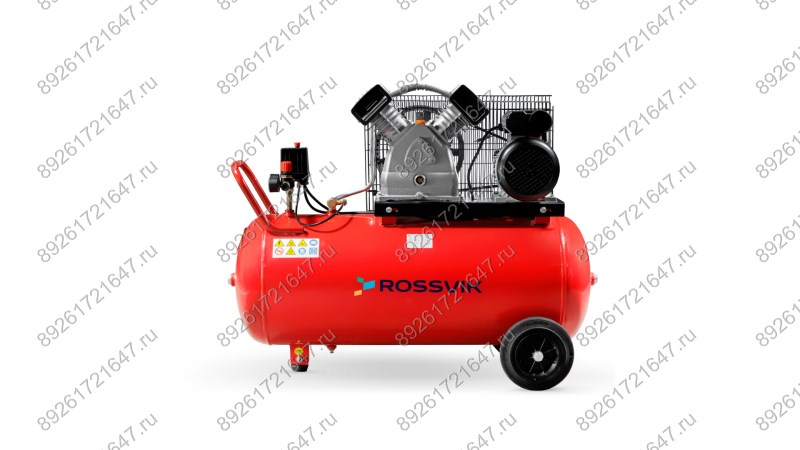  Компрессор ROSSVIK СБ4/С-100.LB30, 420 л/мин, 10 бар, ресивер 100 л, 380 В/2,2 кВт, красный (0)