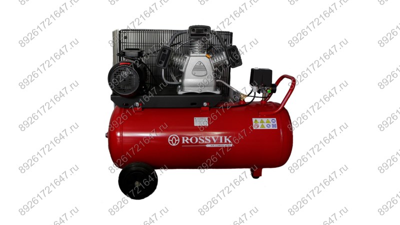  Компрессор ROSSVIK СБ4/С-100.LB75, 950 л/мин, 10 бар, ресивер 100 л, 380 В/5,5 кВт, красный (0)