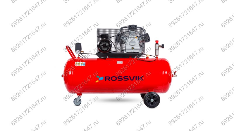  Компрессор ROSSVIK СБ4/С-200.LB40, 580 л/мин, 10 бар, ресивер 200 л, 380 В/3 кВт, красный (0)