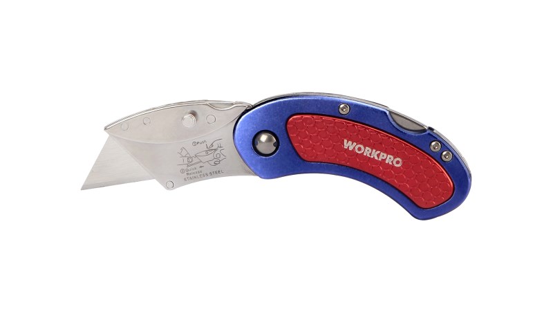  Нож универсальный алюминиевый складной со сменными лезвиями мини WP211005 WORKPRO (0)