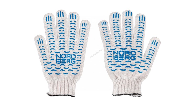  Перчатки с пвх покрытием белые 5 пар NORDBERG NCG610150.5 (1)
