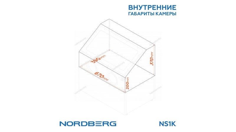  Камера пескоструйная настольная, боковая загрузка 110 л NORDBERG NS1K (1)