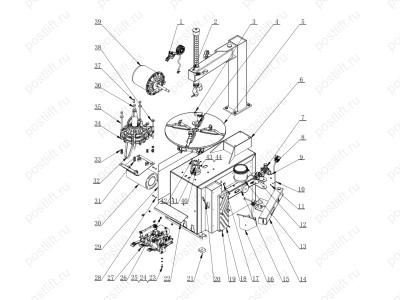 Шиномонтажный станок полуавтомат KraftWell LC810