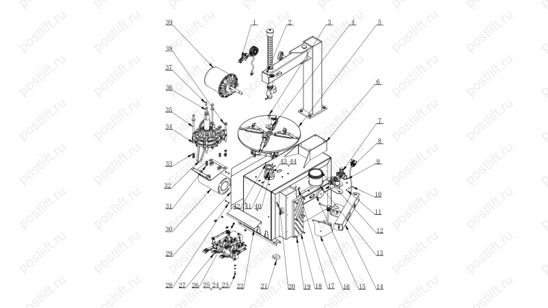  Шиномонтажный станок полуавтомат KraftWell LC810 (0)