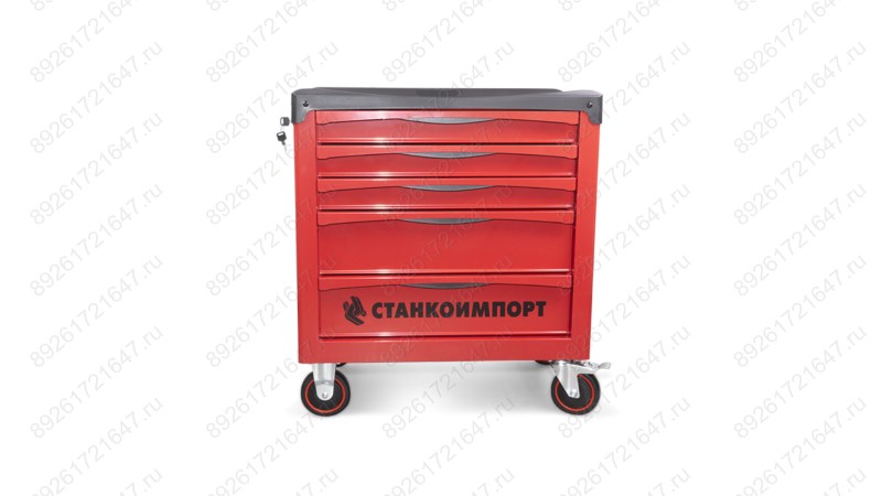  Тележка инструментальная КРАСНАЯ на колесах 5 ящиков BTD251 (0)