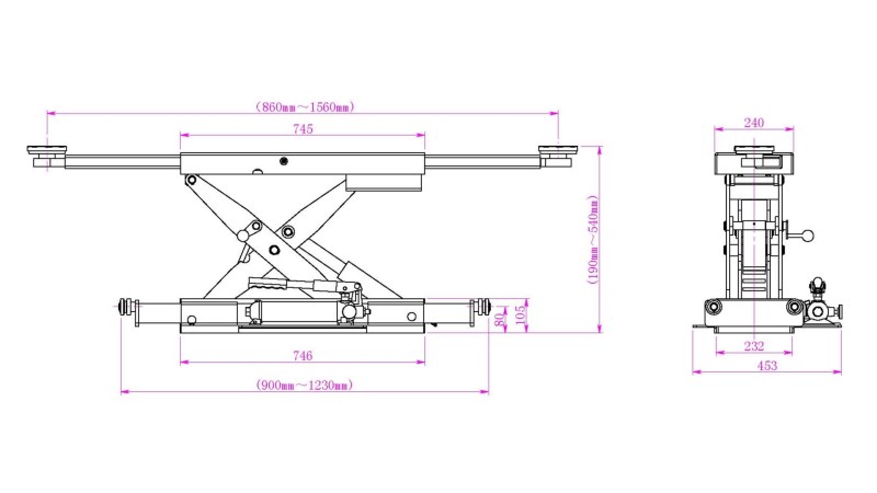  KraftWell KRWJ2N Траверса г/п 2000 кг. с ручным приводом (1)