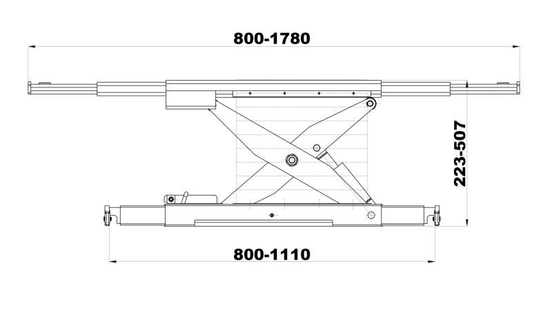  KraftWell KRWJB2P Траверса г/п 2000 кг. с пневмоприводом (1)