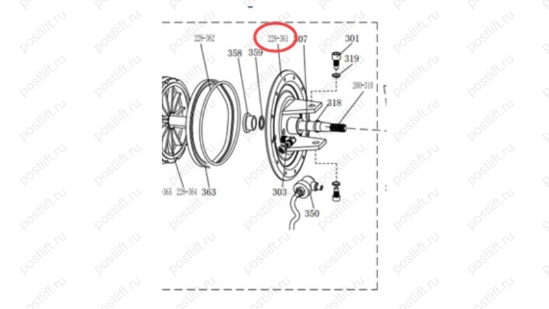  M-231BP36/228-361 Крышка цилиндра отжима передняя (0)