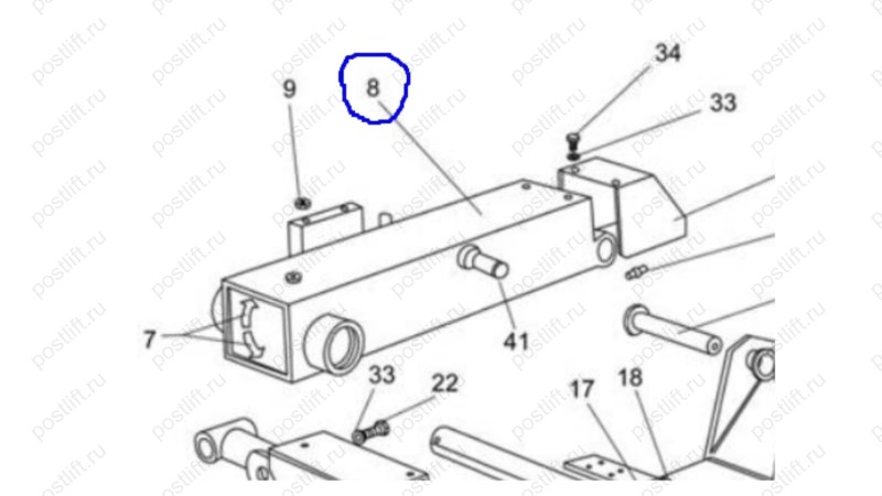  MT-290/8 Балка зажимного устройства (1)