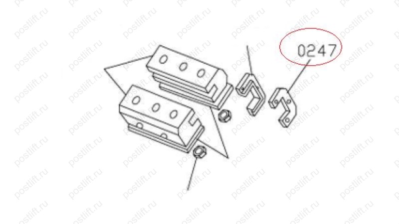  MT-298/0247 Скоба салазки OUT (0)
