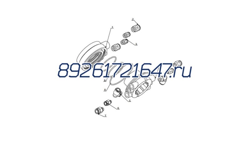 Фитинг пневматический быстросъёмный под шланг 10мм, резьба 1/4 (0)