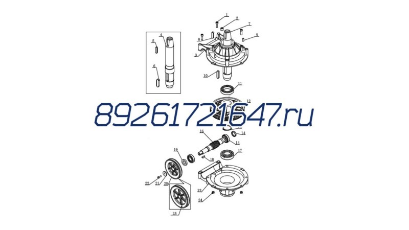  Нижняя крышка коробки передач для 1850 артикул T-J.00.04 / Lower gearbox (0)