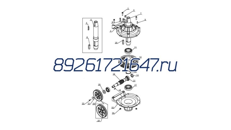  Шпонка на вал 617 disk key 6×20 (0)