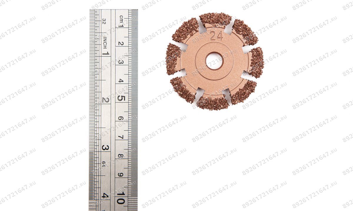  NS05-2124-RF Диск шероховальный, Ø50x6мм, AH 3/8\'\'-24 thread, 24 Grit (1)