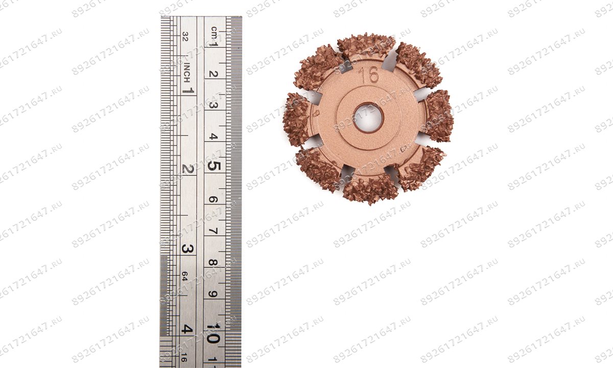  NS05-2216-RF Диск шероховальный, Ø50x9,5мм, AH 3/8\'\'-24 thread, 16 Grit (1)