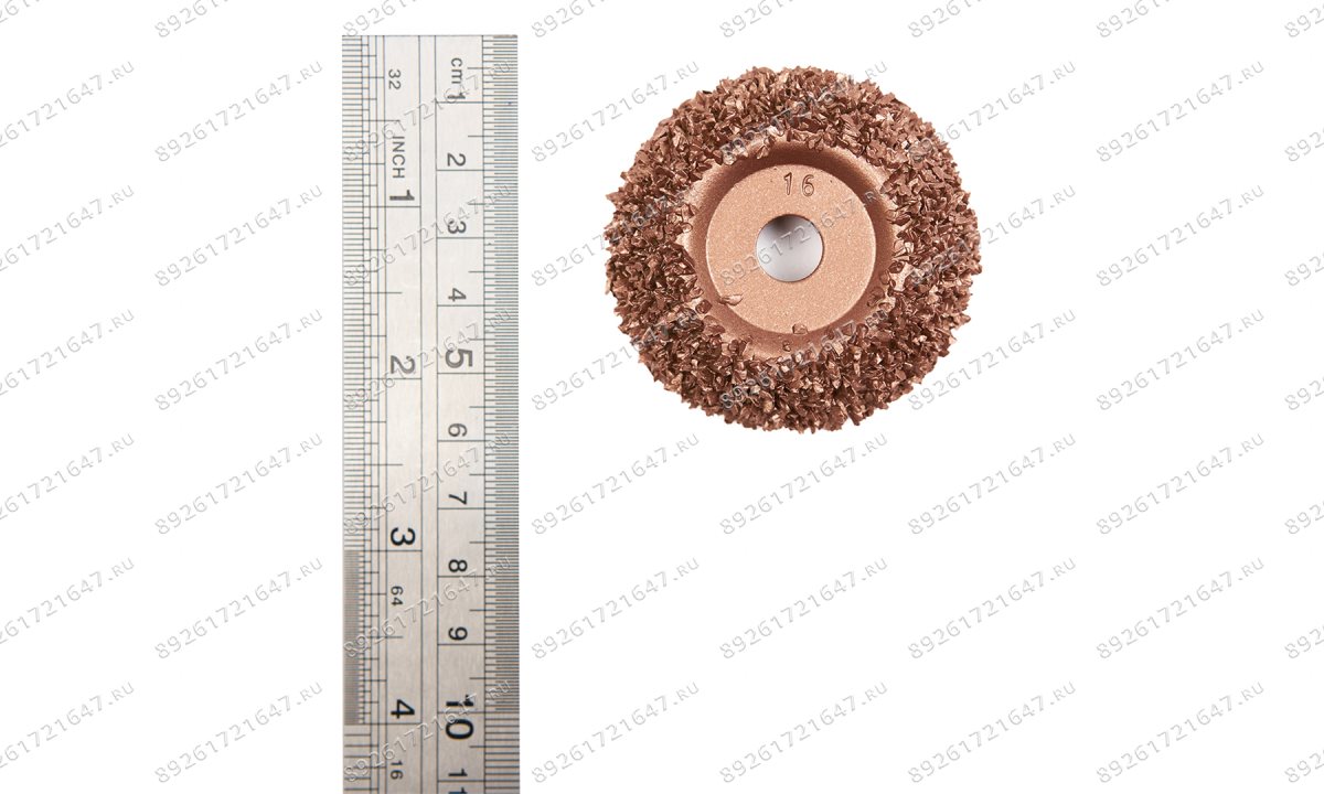  NS05-6116 Полусфера шероховальная, Ø50x19мм, AH 9,5мм, 16 Grit (1)