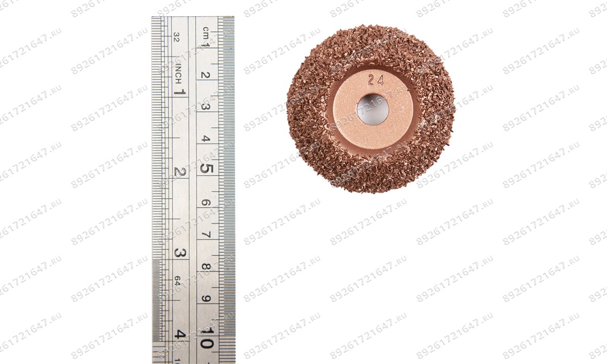  NS05-6124 Полусфера шероховальная, Ø50x19мм, AH 9,5мм, 24 Grit (1)