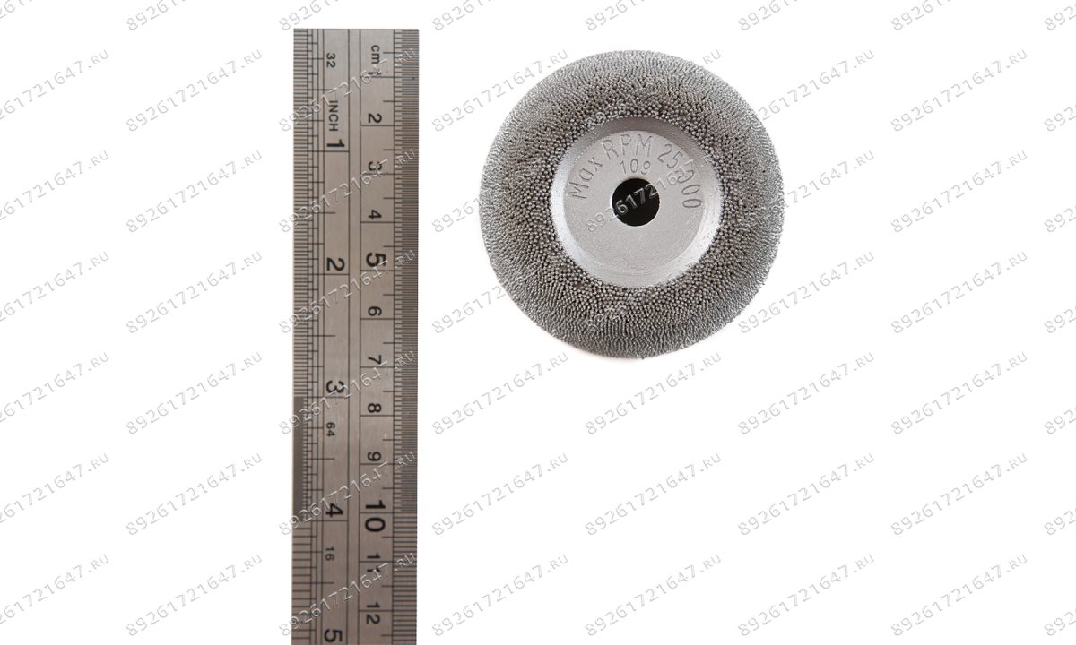  NS109 Полусфера шероховальная, Ø63,1x26,9мм, AH 9,5мм, 230 Grit (1)