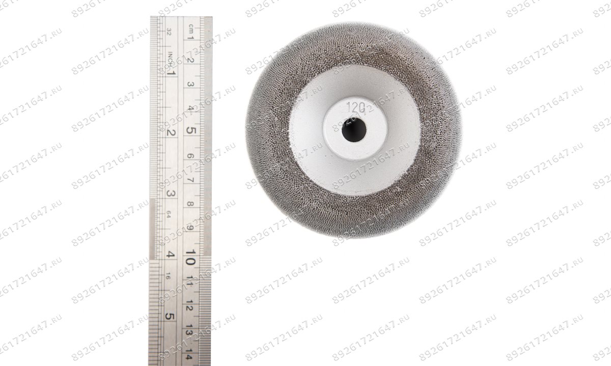  NS120 Полусфера шероховальная, Ø88,9x38,1мм, AH 9,5мм, 230 Grit (1)