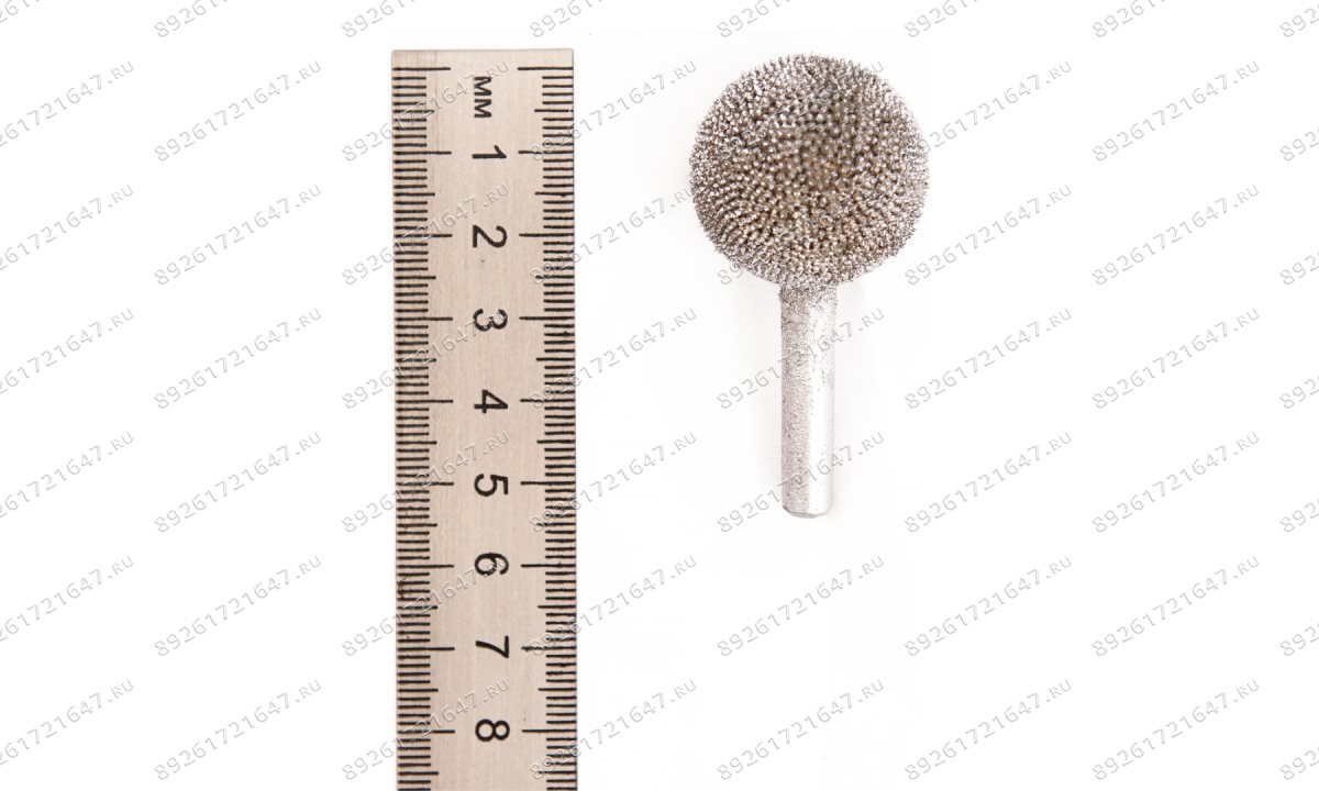  NS605 Шар шероховальный, Ø28,5мм, штифт 6,3мм, 330 Grit (1)
