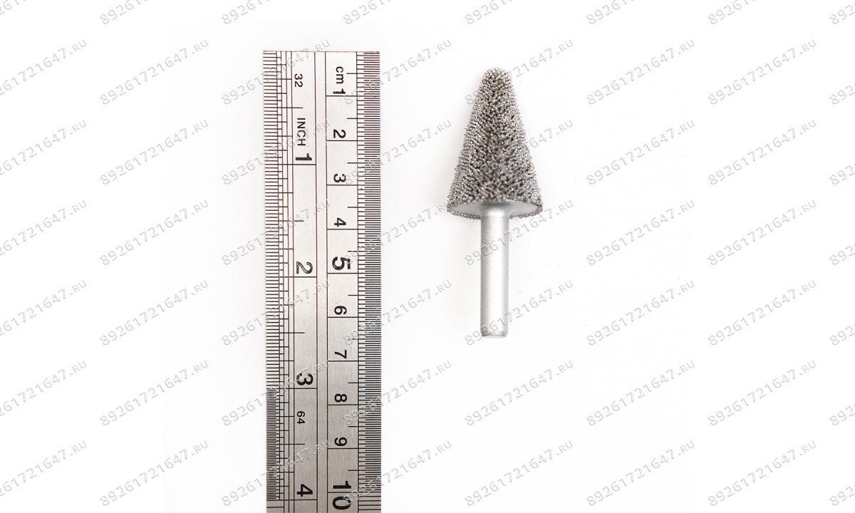  NS612 Конус шероховальный, Ø22,2х31,7мм, штифт 6,3мм, 230 Grit (1)