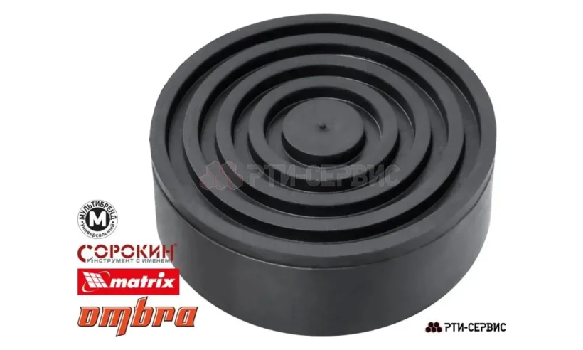 Накладка резиновая на домкрат подкатной ø105 h35 фото