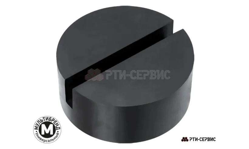 Накладка резиновая с пазом на домкрат подкатной ø81 h36 фото